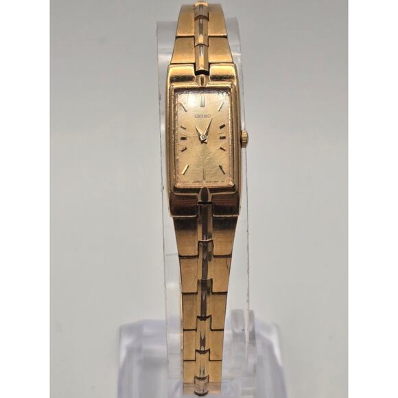 Seiko Vintage Tank Watch 2E20-7479 Gold Tone Dress Wristwatch main image 7